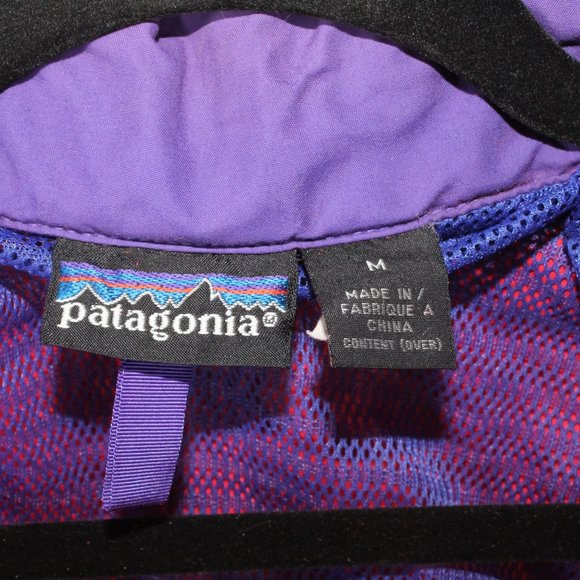 Patagonia Red Nylon Blend Lined Full Zip Windbreaker Hiking Jacket Size M - Picture 8 of 10